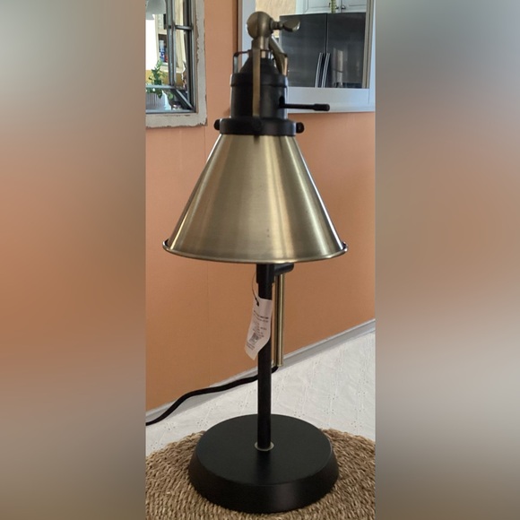 Threshold Brass and Black Adjustable Table Lamp - Picture 5 of 8